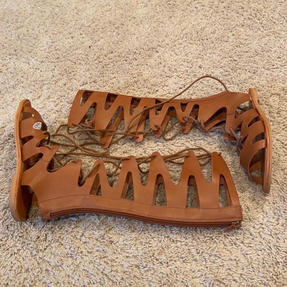 Lace up thigh high saddles!